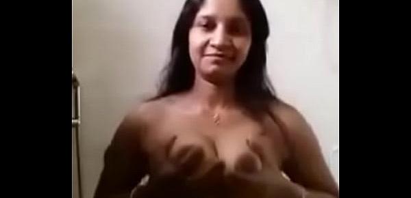  Desi lady with mast figure giving a solo show of nude figure
